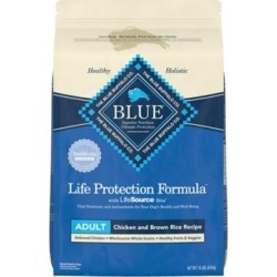 Blue Buffalo Life Protection Formula Chicken and Brown Rice Recipe Adult Dog Food, 15 lb. Bag