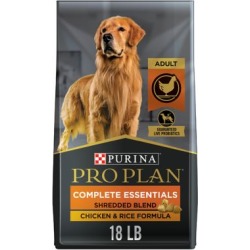 Purina Pro Plan SAVOR Shredded Blend Chicken & Rice Formula Adult Dry Dog Food, 18 lb. Bag
