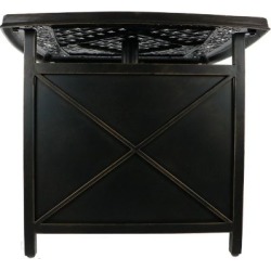 Hanover Traditions Cast-Aluminum Side Table and Umbrella Stand