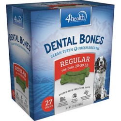 4health Dental Chicken Flavor Bone Dog Chew Treats for Dogs 20 to 40 lb., 27 oz., 27 ct. found on Bargain Bro from Tractor Supply for USD $20.51