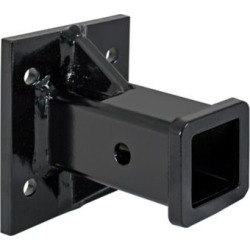 Buyers Products Black Receiver Tube 2 in. I.D. x 6 in. Long Welded To 1/2 in. Mounting Plate