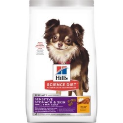 Hill's Science Diet Adult Small & Mini Sensitive Stomach & Skin Chicken Recipe Dry Dog Food, 4 lb.