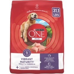 Purina ONE SmartBlend Vibrant Maturity 7+ Formula Adult Premium Dog Food; 31.1 lb. Bag