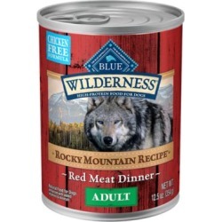 Blue Buffalo Wilderness Rocky Mountain Recipe Red Meat Dinner Adult Grain-Free Canned Dog Food; 12.5 oz.