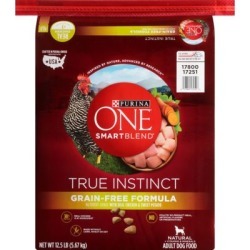 Purina ONE SmartBlend True Instinct Natural Grain-Free Formula w/Real Chicken & Sweet Potato Adult Dry Dog Food, 12.5 lb. Bag