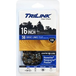TriLink Saw Chain 16 in. Semi Chisel Saw Chain; 3/8 in. LP Pitch; .050 in. Gauge; 56 DL