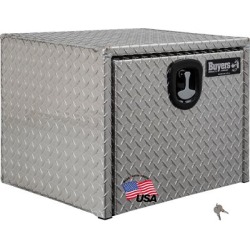 Buyers Products 18 in. x 18 in. x 24 in. Diamond Tread Aluminum Underbody Truck Box with 3-Pt. Latch