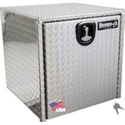 Buyers Products 24 in. x 24 in. x 24 in. Diamond Tread Aluminum Underbody Truck Box with 3-Pt. Latch