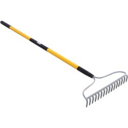 GroundWork 16 in. Bow Rake with Fiberglass Handle