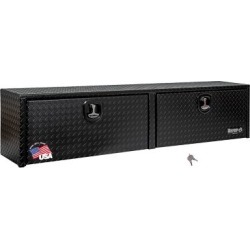 Buyers Products 16 in. x 13 in. x 88 in. Black Diamond Tread Aluminum Topsider Truck Box