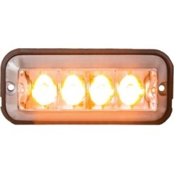 Buyers Products 4.875 in. Amber Rectangular Strobe Light with 4 LED