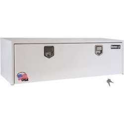 Buyers Products 18 in. x 18 in. x 48 in. White Steel Underbody Truck Box with 2 Paddle Latches