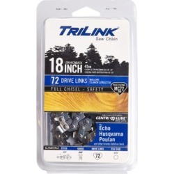 TriLink Saw Chain 18 in. Full Chisel Saw Chain; .325 in. Pitch; .058 in. Gauge; 72 DL