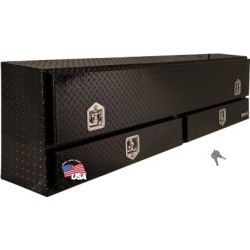 Buyers Products 88 in. Black Diamond Tread Aluminum Contractor Truck Box with Drawer