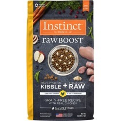 Instinct Raw Boost Grain-Free Chicken Recipe Natural Dry Dog Food, 4 lb.