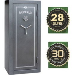 Buffalo Tools 28-Gun Electric Lock 30- Minute Fire-Resistant Gun Safe