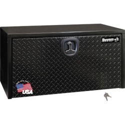 Buyers Products 18 in. x 18 in. x 36 in. Black Steel Underbody Truck Box with Aluminum Door