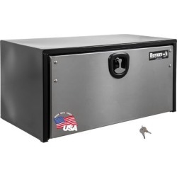 Buyers Products 18 in. x 18 in. x 24 in. Black Steel Truck Box with Stainless Steel Door