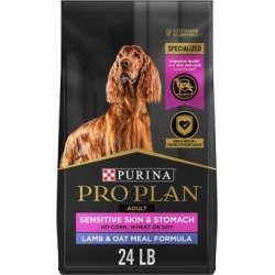 Purina Pro Plan FOCUS Sensitive Skin & Stomach Lamb & Oat Meal Formula Adult Dry Dog Food, 24 lb. Bag