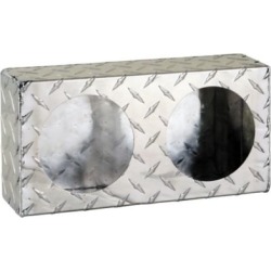 Buyers Products Dual Round Light Box Diamond Tread Aluminum
