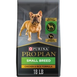 Purina Pro Plan Focus Small Breed Adult Chicken and Rice Recipe Dry Dog Food, 18 lb. Bag