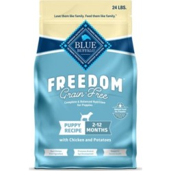 Blue Buffalo BLUE Freedom Puppy Grain-Free Chicken Dry Dog Food, 24 lb. Bag
