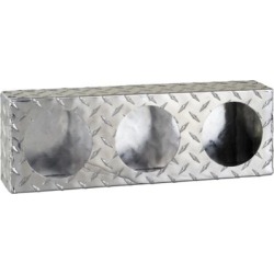 Buyers Products Triple Round Light Box, Diamond Tread Aluminum
