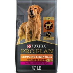 Purina Pro Plan Adult Weight Control High-Protein with Probiotics Lamb and Rice Shredded Blend Recipe Dry Dog Food, 47 lb. Bag