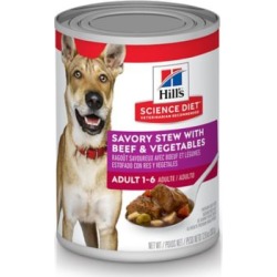 Hill's Science Diet Adult Savory Stew with Beef & Vegetables Dog Food, 12.8 oz.