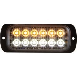 Buyers Products 4.5 in. Amber/Clear Thin Mount Rectangular Strobe Light