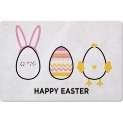 Designs Direct Easter Egg Characters 27 x 18 Floor Mat