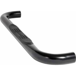 Dee Zee Nerf Bar, 3 in. Round, Chevy Silverado/GMC Sierra Reg Cab 99-17, Black Powder Coated Steel