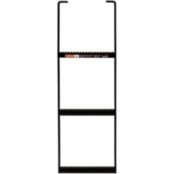 Buyers Products Black Powder-Coated 3-Rung Steel Truck Step with Anti-Slip Step, 12.5 in. x 36 in.