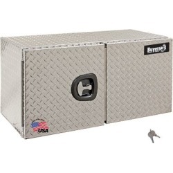 Buyers Products 18 in. x 18 in. x 60 in. Diamond Tread Aluminum Underbody Truck Box with Barn Door