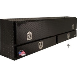 Buyers Products 72 in. Black Diamond Tread Aluminum Contractor Truck Box with Drawer