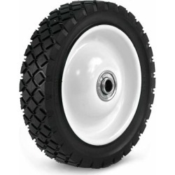 Martin Wheel 7X1.50 Light-Duty Steel Wheel, 1/2 in. BB, 2 in. Centered Hub, Diamond Tread