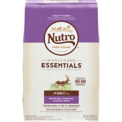 Nutro Sensitive Skin & Stomach Adult Dog Food, Venison Meal & Whole Brown Rice Formula, 30 lb. Bag