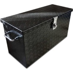 Hornet Outdoors Universal UTV Black Aluminum Diamond Plate Medium Tool Box, Fits Most UTVs