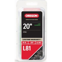 Oregon 20 in. Bar Saw Chain; 0.325 Pitch; 0.063 Gauge; Use 3/16 in. File; 81 Drive Links