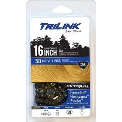 TriLink Saw Chain 16 in. Semi Chisel Saw Chain; 3/8 in. LP Pitch; .050 in. Gauge; 58 DL