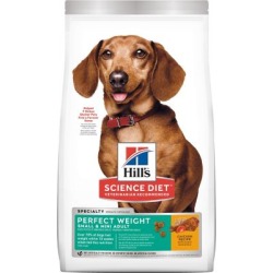 Hill's Science Diet Adult Small & Mini Perfect Weight Chicken Recipe Dry Dog Food, 4 lb.