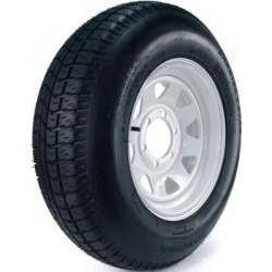 Carrier Star Trailer Tire and 6-Hole Custom Spoke Wheel (5/4.5), 225/75D-15 LRD