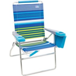 RIO Beach 4 Position 17 in. Tall Beach Chair, Stripe, SC617-1911-1