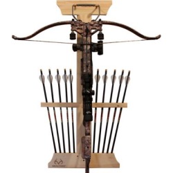 Rush Creek Creations Realtree 1-Crossbow & 10-Arrow Wall Wood Storage Rack