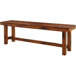 Walker Edison 60 in. Distressed Dark Oak Wood Bench