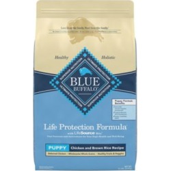 Blue Buffalo Life Protection Formula Chicken and Brown Rice Recipe For Puppies Dog Food, 15 lb.