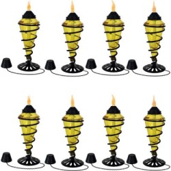 Sunnydaze Decor Glass Outdoor Tabletop Torches, Set of 8, WKO-146-2PK