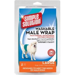 Simple Solution Washable Male Dog Wrap, Large