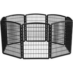 IRIS USA 585613 34 in. Exercise 8-Panel Pet Playpen, Molded Plastic, Medium Breed