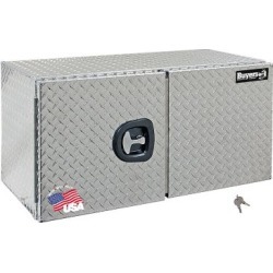 Buyers Products 24 in. x 24 in. x 36 in. Diamond Tread Aluminum Underbody Truck Box with Barn Door